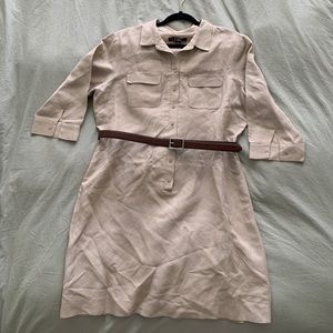 Alex Marie Beige Belted Dress